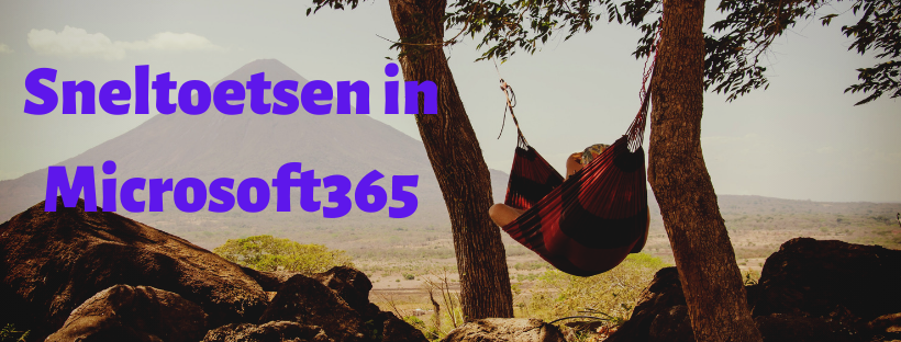 Sneltoetsen in Microsoft365