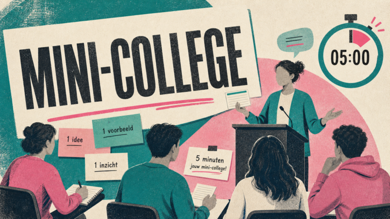Uitgelichte afbeelding bij Werkvorm: Mini-college.